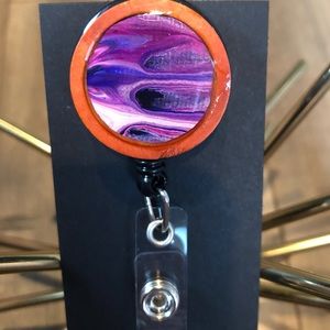 Retractable Nametag Badge Holder Lanyard Handmade